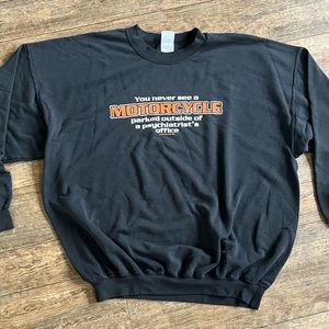 Vintage motorcycle crewneck sweater